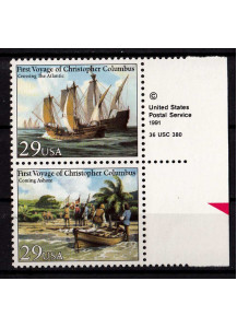 STATI UNITI 1992  francobolli nuovi Cristoforo Colombo Scoperta dell'America
